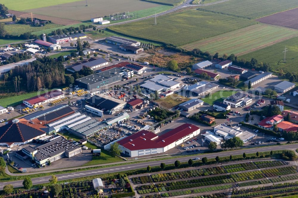 Riedlingen from the bird's eye view: Industrial estate and company settlement in Riedlingen in the state Baden-Wuerttemberg, Germany