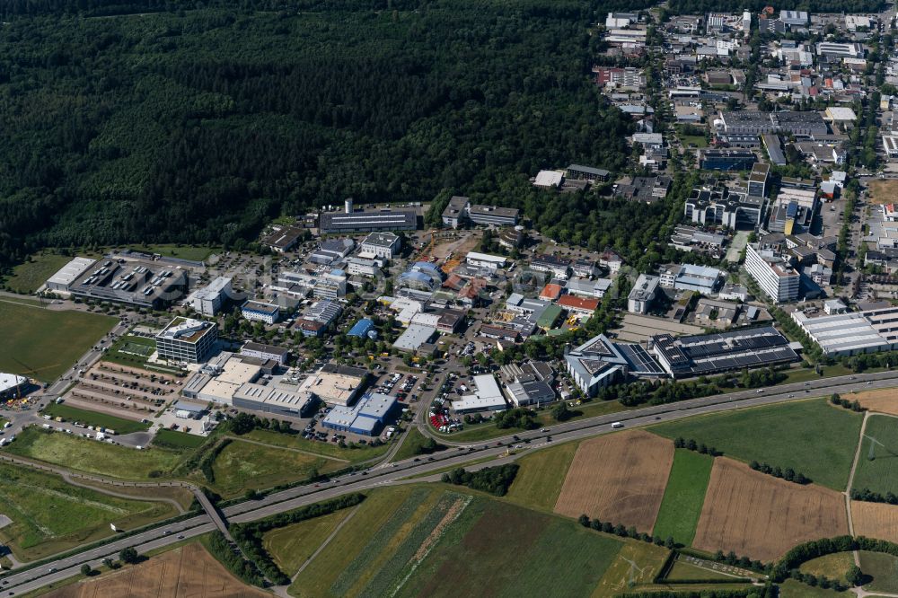 Aerial image Sankt Georgen - Industrial estate and company settlement in Sankt Georgen in the state Baden-Wuerttemberg, Germany