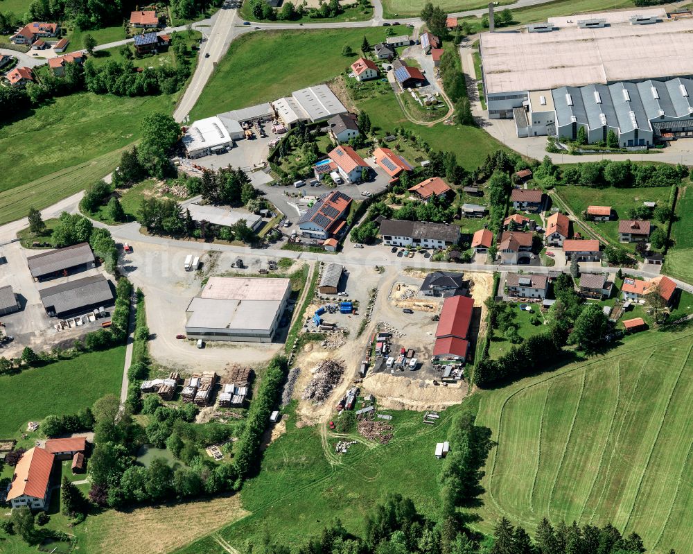 Aerial image Speltenbach - Industrial estate and company settlement in Speltenbach in the state Bavaria, Germany