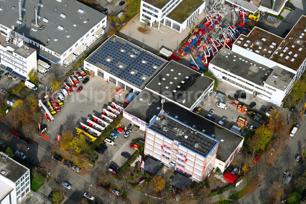 Aerial photograph München - Industrial estate and company settlement on street Stahlgruberring in the district Trudering-Riem in Munich in the state Bavaria, Germany