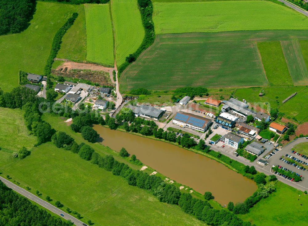 Aerial image Steinborn - Industrial estate and company settlement in Steinborn in the state Rhineland-Palatinate, Germany