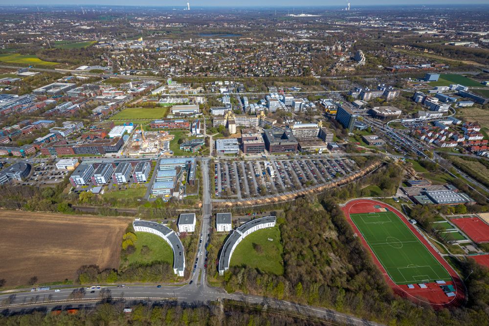 Aerial photograph Dortmund - Industrial park TechnologiePark Dortmund in Dortmund at Ruhrgebiet in the state North Rhine-Westphalia, Germany