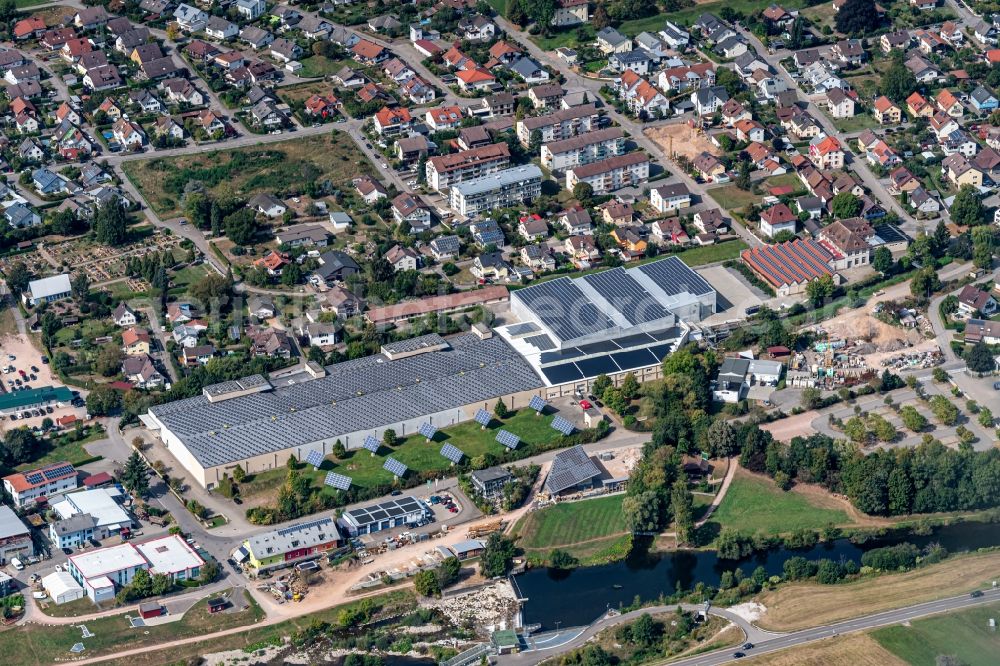 Aerial image Hausen im Wiesental - Industrial estate and company settlement on Teichgraben in Hausen im Wiesental in the state Baden-Wurttemberg, Germany