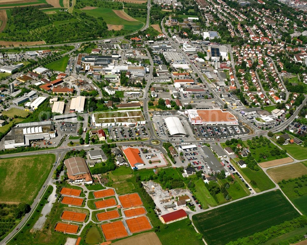 Aerial photograph Ungeheuerhof - Industrial estate and company settlement in Ungeheuerhof in the state Baden-Wuerttemberg, Germany