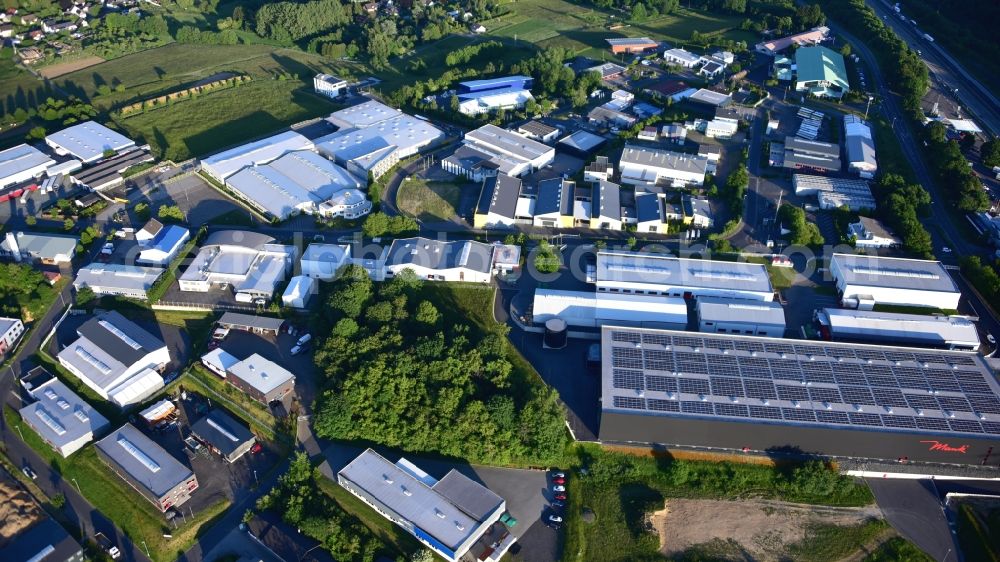 Aerial photograph Dernbach - Urbacher Wald industrial park Dernbach in the state Rhineland-Palatinate, Germany