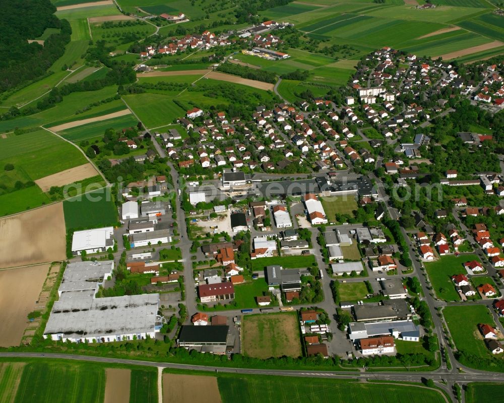 Aerial image Zell unter Aichelberg - Industrial estate and company settlement in Zell unter Aichelberg in the state Baden-Wuerttemberg, Germany