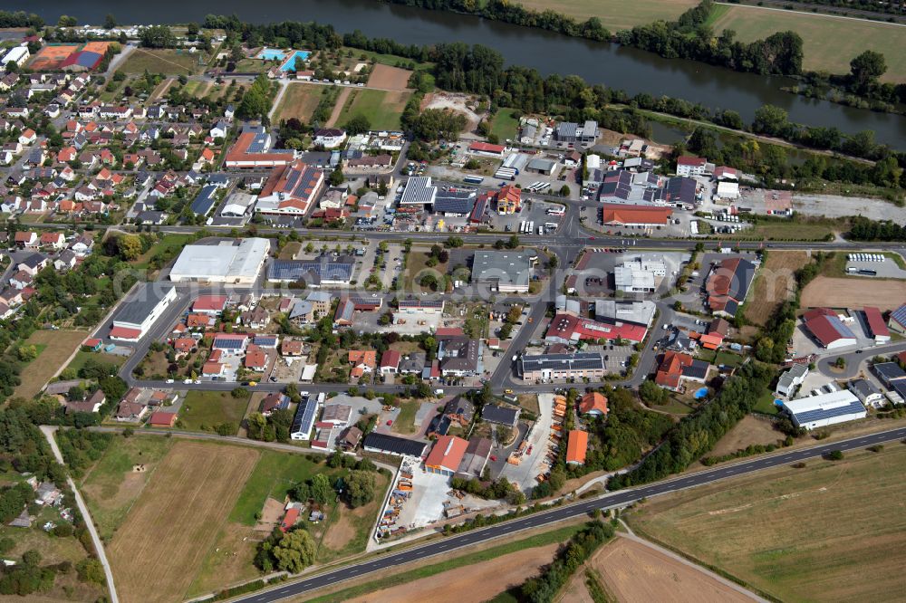 Aerial photograph Zellingen - Industrial estate and company settlement in Zellingen in the state Bavaria, Germany