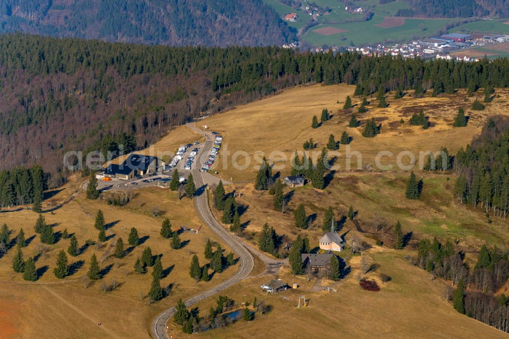 Aerial photograph Simonswald - Rocky and mountainous landscape of Kandel in the district Sankt Peter in Waldkirch in the state Baden-Wuerttemberg