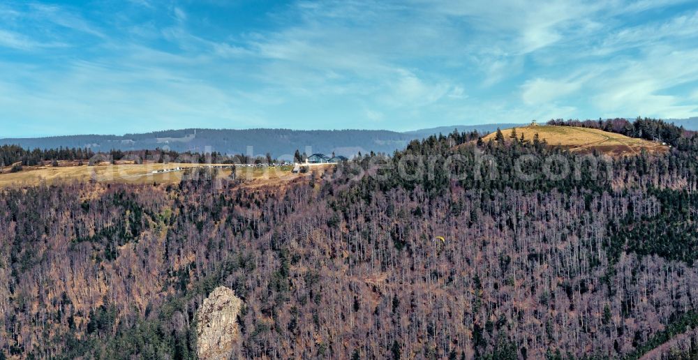 Aerial photograph Simonswald - Rocky and mountainous landscape Kandel Gebiet in Simonswald in the state Baden-Wuerttemberg, Germany