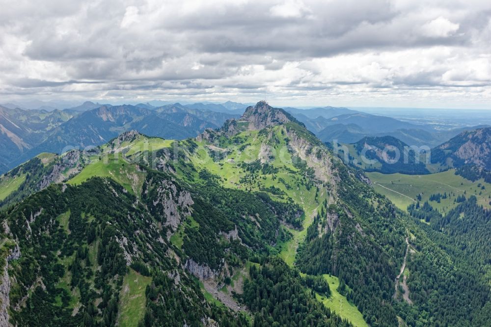 Fischbachau from the bird's eye view: Rock and mountain landscape Wendelstein in Fischbachau in the state Bavaria