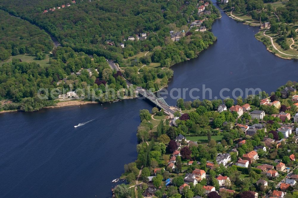 Aerial photograph Potsdam - The Glienicke bridge across the Havel in Potsdam in Brandenburg