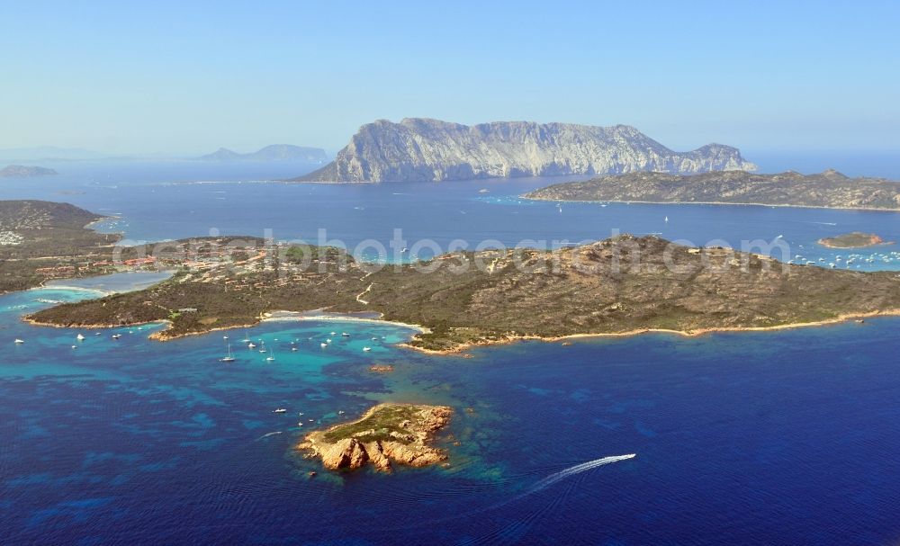 Aerial image Olbia - View of the Gulf of Olbia in the province Olbia-Tempio in Italy