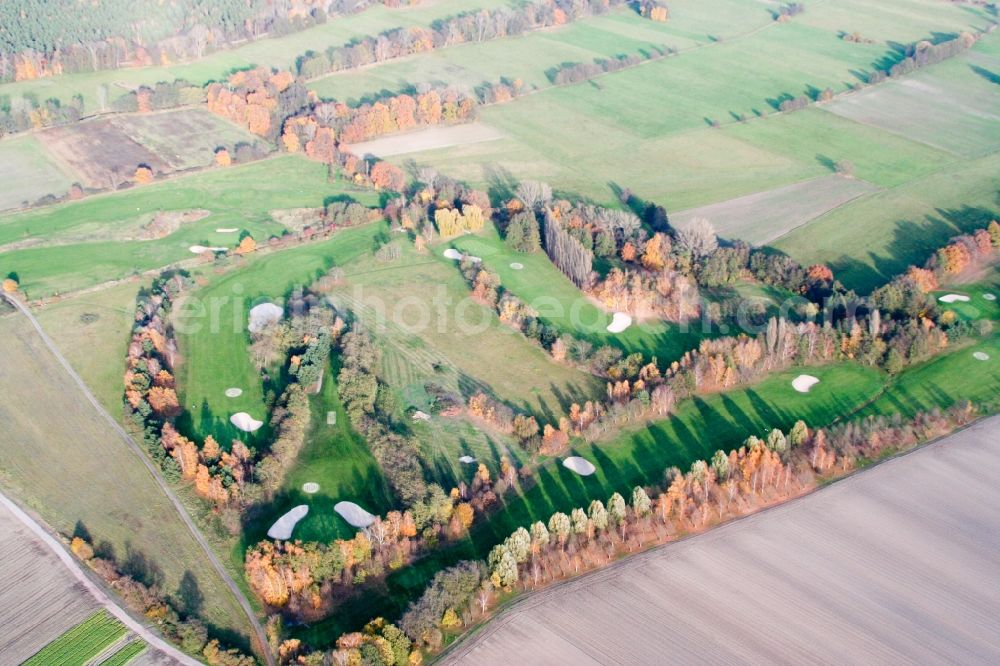 Aerial image Neustadt an der Weinstraße - Grounds of the Golf course at Golf-Club Palatinate in the district Geinsheim in Neustadt an der Weinstrasse in the state Rhineland-Palatinate