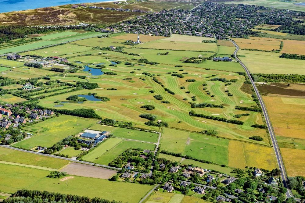 Aerial photograph Wenningstedt-Braderup (Sylt) - Grounds of the Golf course at Golf-Club Sylt e.V. in the district Westerland in Wenningstedt-Braderup (Sylt) on the island of Sylt in the state Schleswig-Holstein, Germany