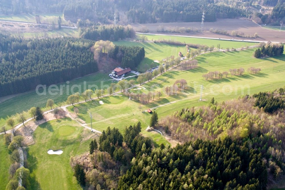 Tutzing from above - Grounds of the Golf course at Golf-Club Tutzing in Tutzing in the state Bavaria, Germany