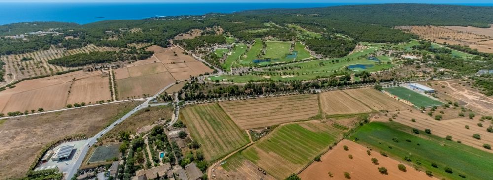 Aerial photograph Calvia - Grounds of the Golf course of T Golf & Country Club Poniente on CamA? Cala Figuera in Calvia in Balearic island of Mallorca, Spain