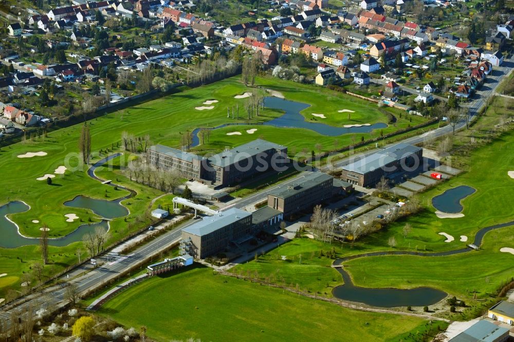 Aerial photograph Dessau - Grounds of the Golf course at Golf-Park Dessau e.V. in Dessau in the state Saxony-Anhalt, Germany