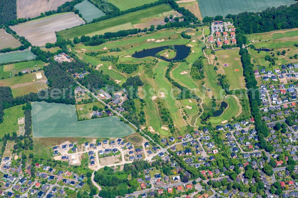 Adendorf from above - Grounds of the Golf course at Golf Resort Adendorf in Adendorf in the state Lower Saxony, Germany