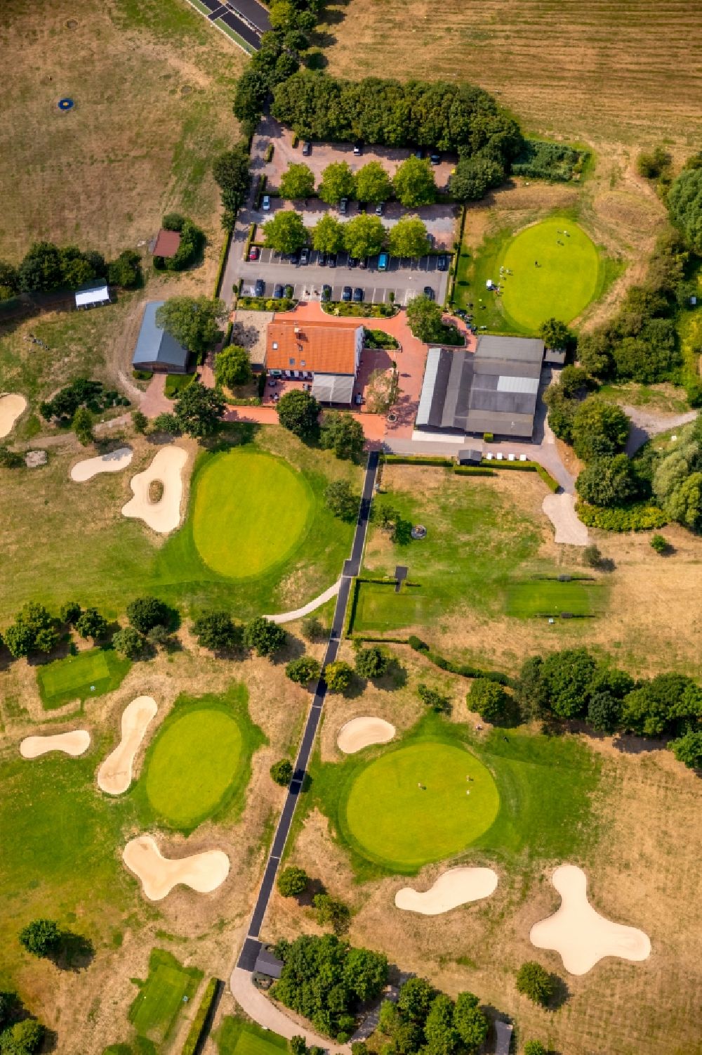 Aerial image Everswinkel - Grounds of the Golf course at Golfclub Brueckhausen in Everswinkel in the state North Rhine-Westphalia, Germany