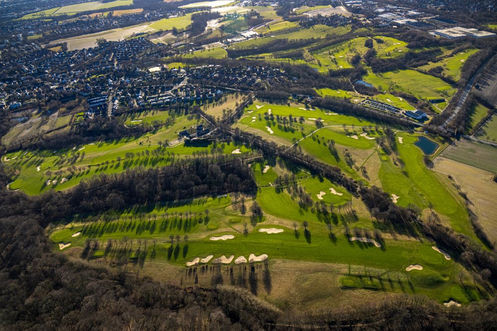 Aerial image Frohlinde - Grounds of the Golf course at Golfclub Castrop-Rauxel e.V. in Frohlinde in Frohlinde at Ruhrgebiet in the state North Rhine-Westphalia, Germany