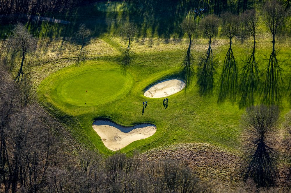 Aerial photograph Frohlinde - Grounds of the Golf course at Golfclub Castrop-Rauxel e.V. in Frohlinde in Frohlinde at Ruhrgebiet in the state North Rhine-Westphalia, Germany