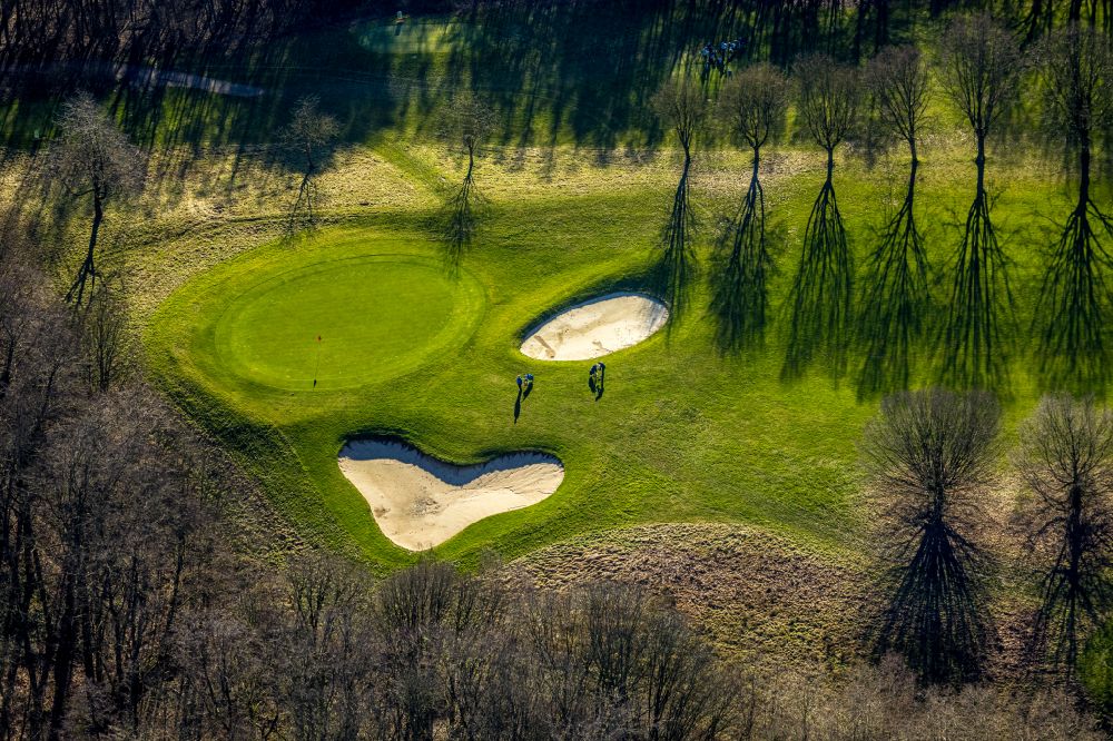 Frohlinde from above - Grounds of the Golf course at Golfclub Castrop-Rauxel e.V. in Frohlinde in Frohlinde at Ruhrgebiet in the state North Rhine-Westphalia, Germany