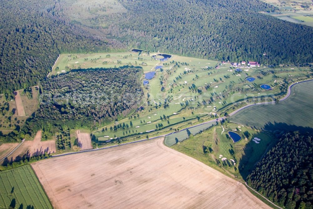 Aerial image Walzbachtal - Grounds of the Golf course at Golfclub Johannesthal in Walzbachtal in the state Baden-Wuerttemberg, Germany