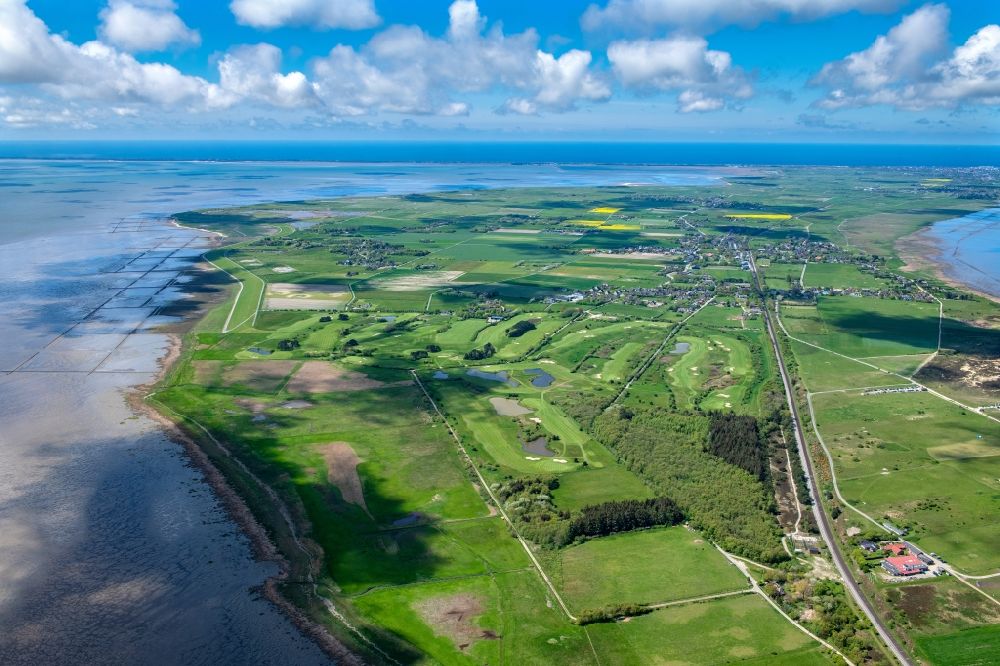 Aerial image Morsum - Grounds of the Golf course at Golfclub Morsum in Morsum at the island Sylt in the state Schleswig-Holstein, Germany