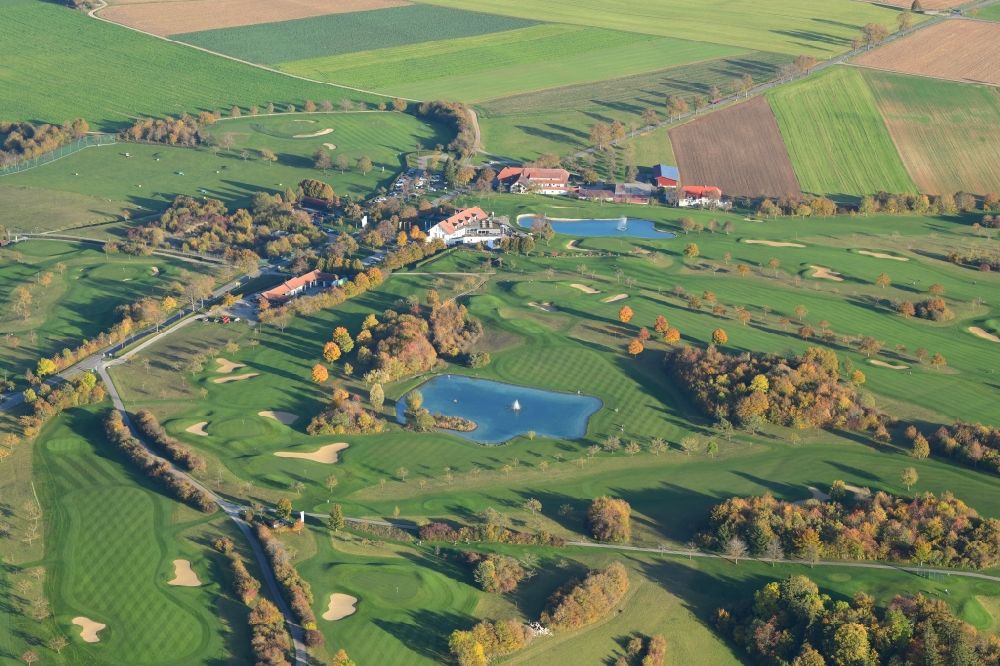 Stühlingen from the bird's eye view: Grounds of the Golf course Golfclub Obere Alp e.V in Stuehlingen in the state Baden-Wurttemberg, Germany