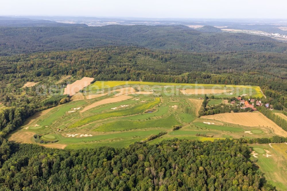 Aerial image Kressbach - Grounds of the Golf course at Golfclub Schloss Kressbach in Kressbach in the state Baden-Wuerttemberg, Germany