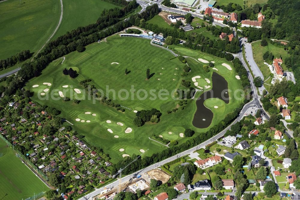 Graz from above - Grounds of the Golf course at Golfzentrum Andtritz in Graz in Steiermark, Austria