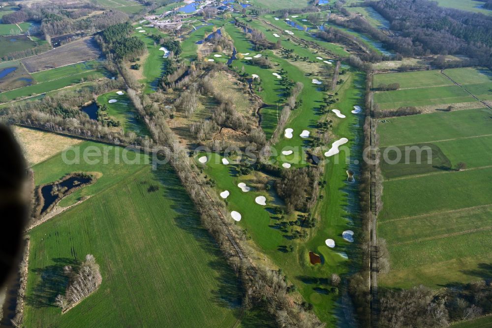 Winsen (Luhe) from above - Grounds of the Golf course at Green Eagle Golf Courses in Winsen (Luhe) in the state Lower Saxony, Germany