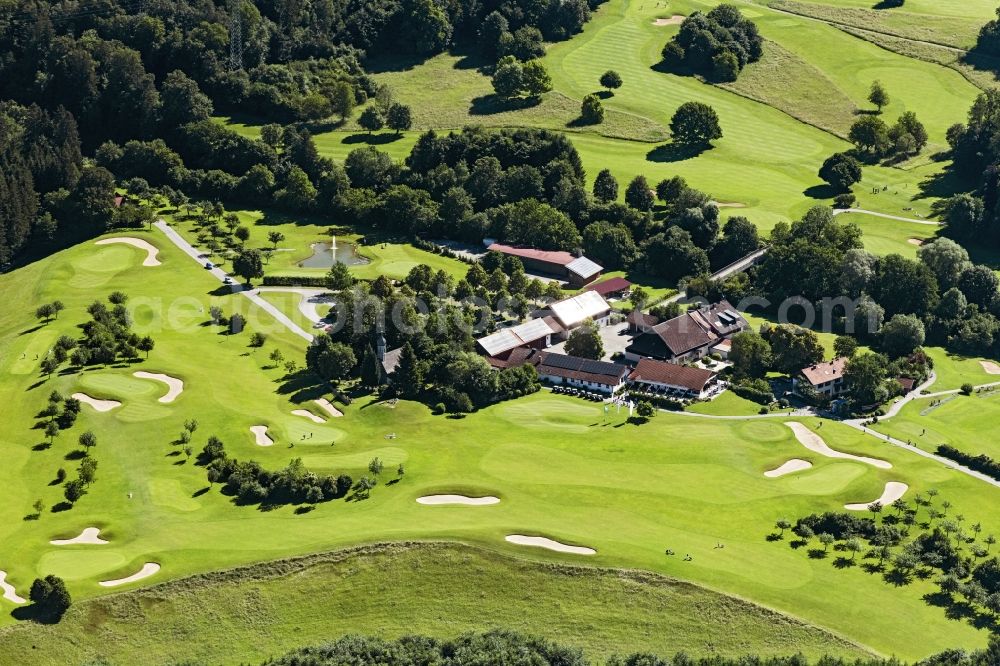 Aerial photograph Starnberg - Grounds of the Golf course at Gut Rieden in Starnberg in the state Bavaria, Germany
