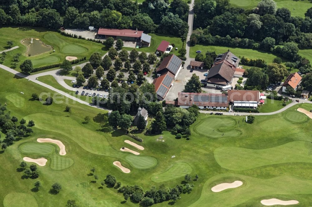 Aerial image Starnberg - Grounds of the Golf course at Gut Rieden in Starnberg in the state Bavaria, Germany