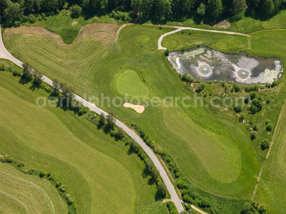 Jandelsbrunn from above - Grounds of the Golf course at in Jandelsbrunn in the state Bavaria, Germany