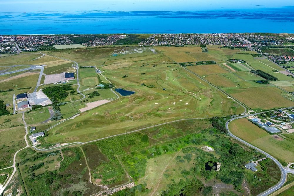 Aerial image Sylt - Grounds of the Golf course at of Marine Golf Club Sylt eG in the district Tinnum in Sylt on the island of Sylt in the state Schleswig-Holstein, Germany