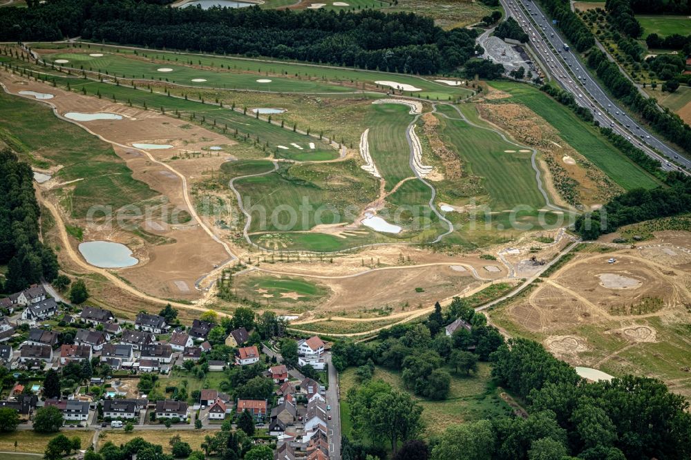 Aerial image Karlsruhe - Grounds of the Golf course at Neubau Golfpark Karlsruhe Gut Batzenhof in Karlsruhe in the state Baden-Wurttemberg, Germany