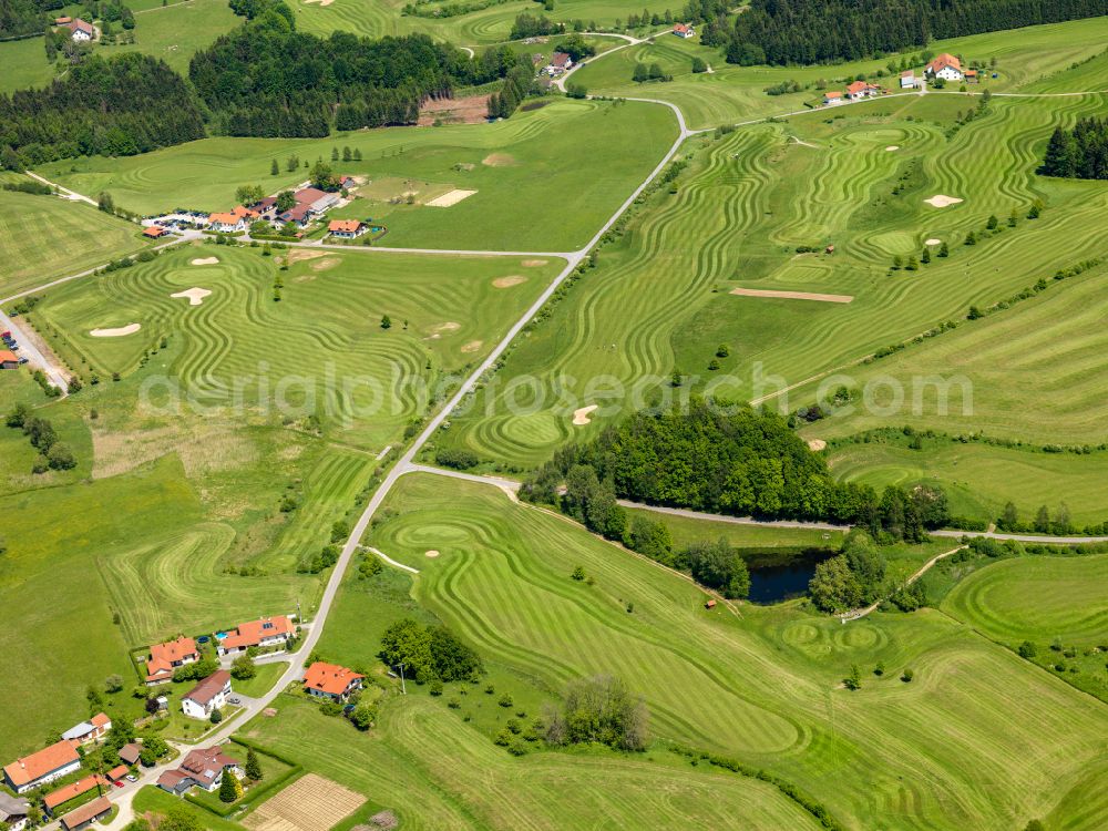Aerial image Poppenreut - Grounds of the Golf course at in Poppenreut in the state Bavaria, Germany