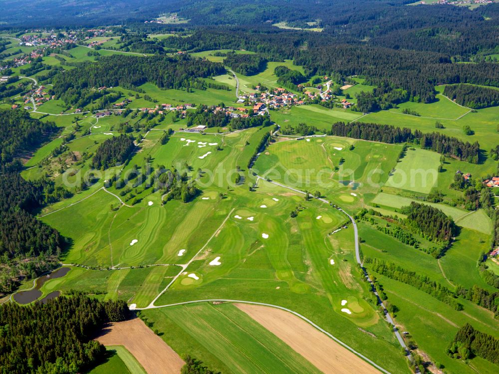 Aerial image Sankt Oswald-Riedlhütte - Grounds of the Golf course at in Sankt Oswald-Riedlhütte in the state Bavaria, Germany