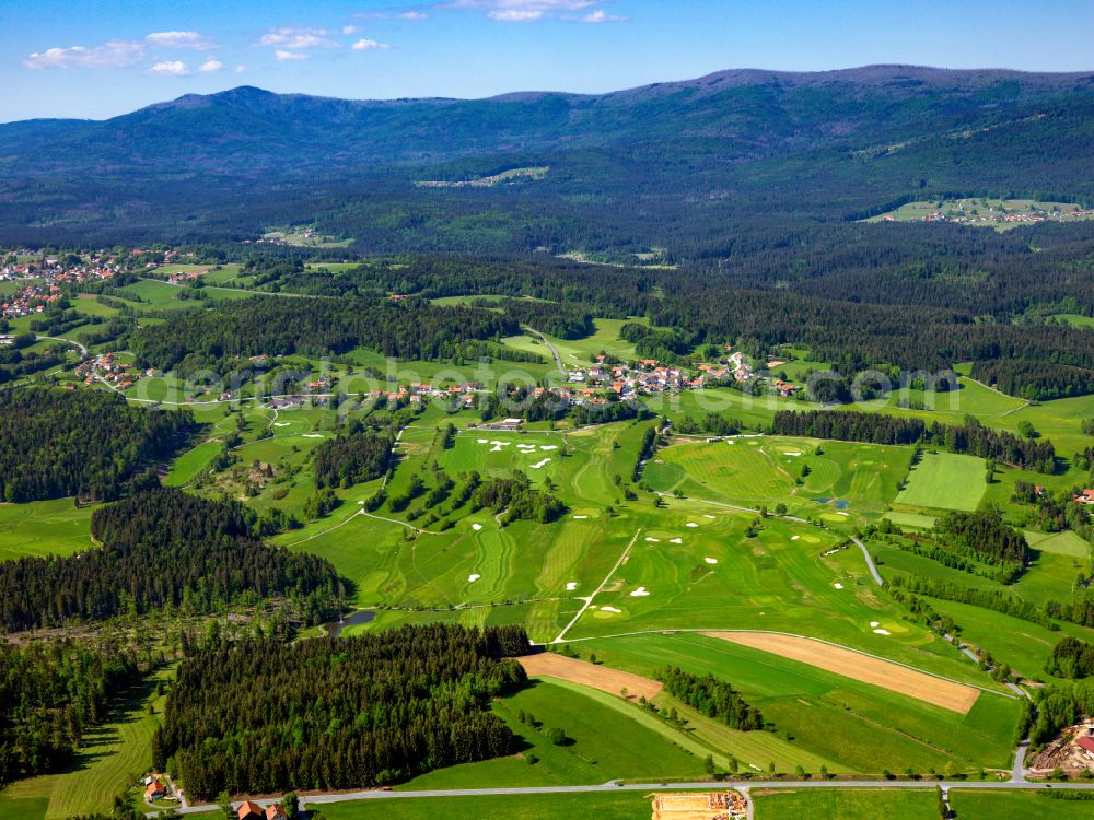 Sankt Oswald-Riedlhütte from the bird's eye view: Grounds of the Golf course at in Sankt Oswald-Riedlhuette in the state Bavaria, Germany