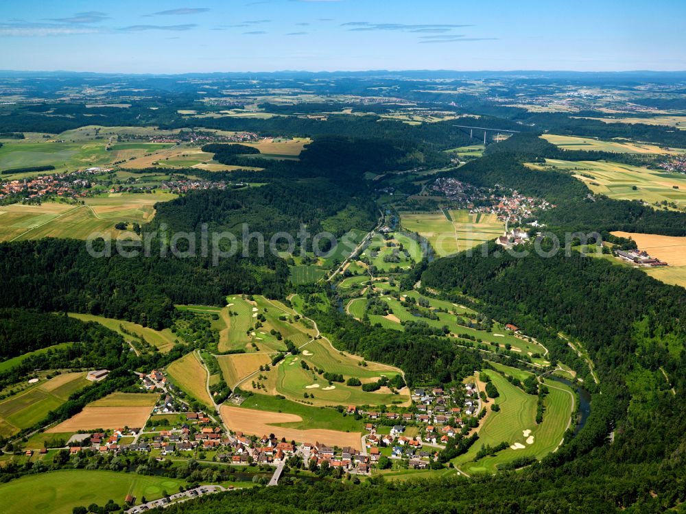 Starzach from the bird's eye view: Grounds of the Golf course at in Starzach in the state Baden-Wuerttemberg, Germany