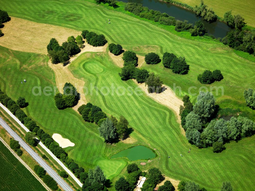 Starzach from above - Grounds of the Golf course at in Starzach in the state Baden-Wuerttemberg, Germany