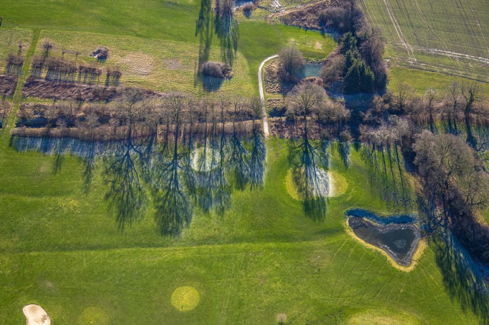 Aerial image Werne - Grounds of the Golf course at Golfplatz Werne a. d. Lippe on Kerstingweg in Werne in the state North Rhine-Westphalia, Germany