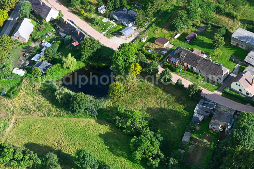 Aerial photograph Groß Daberkow - Structures of a field landscape on street Zum Pastorhaus in Gross Daberkow in the state Mecklenburg - Western Pomerania, Germany