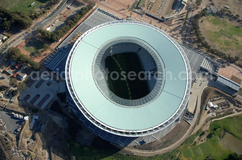 Aerial image Kapstadt - Blick auf das Green Point Stadion in der Provinz Western Cape Südafrika, welches zur Fußball-Weltmeisterschaft erbaut wurde. View of the Green Point Stadium Cap Town in South Africa for the FIFA World Cup 2010.