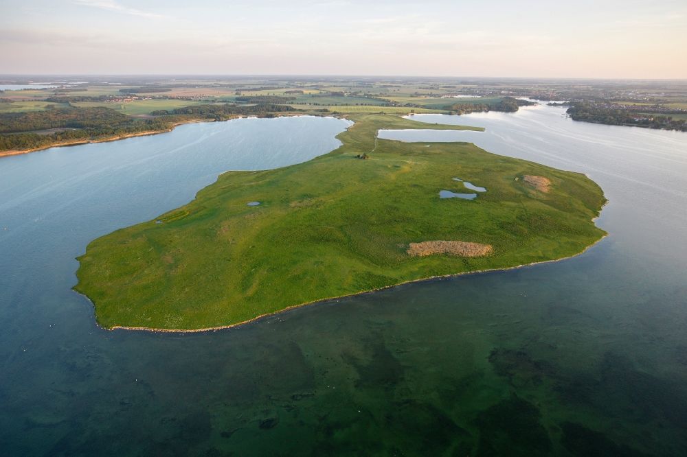 Ludorf from the bird's eye view: View of the peninsula Grosser Schwerin in Ludorf in the state Mecklenburg-West Pomerania