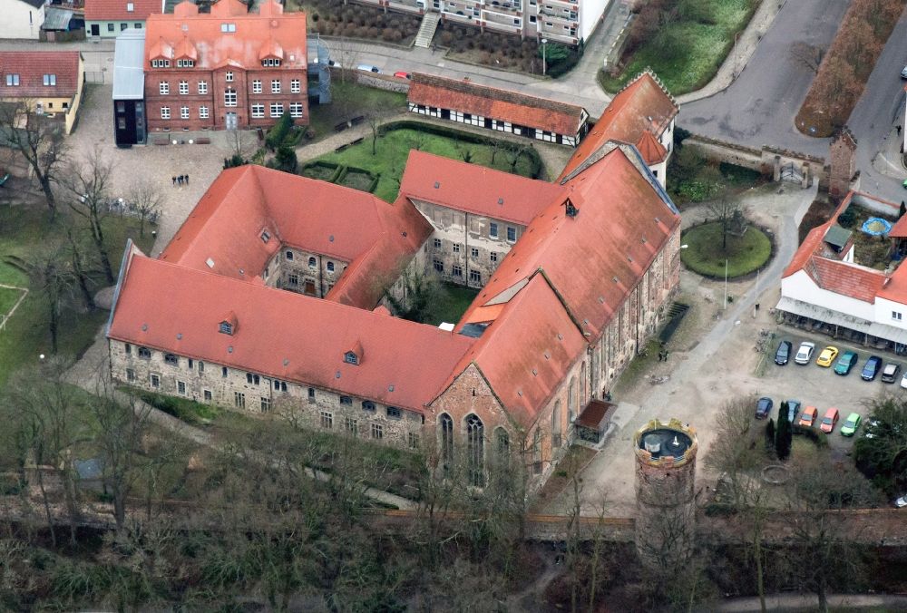 Aerial image Zerbst Anhalt - School Francisceum in Zerbst in Saxony-Anhalt