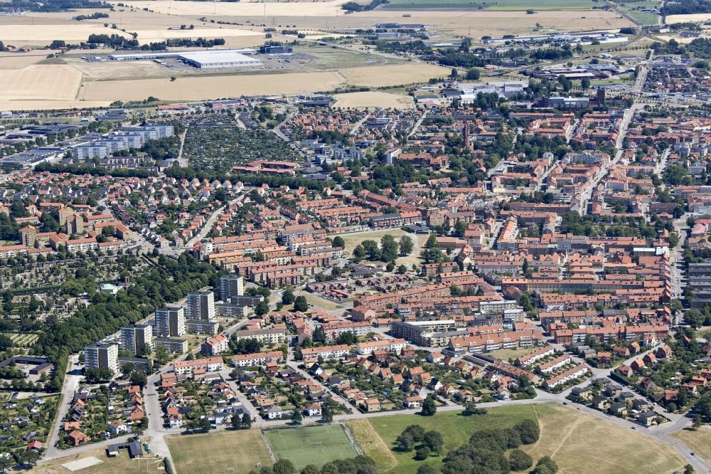 Aerial photograph Landskrona - City view of the port and industrial city of Öresund in Landskrona in Sweden