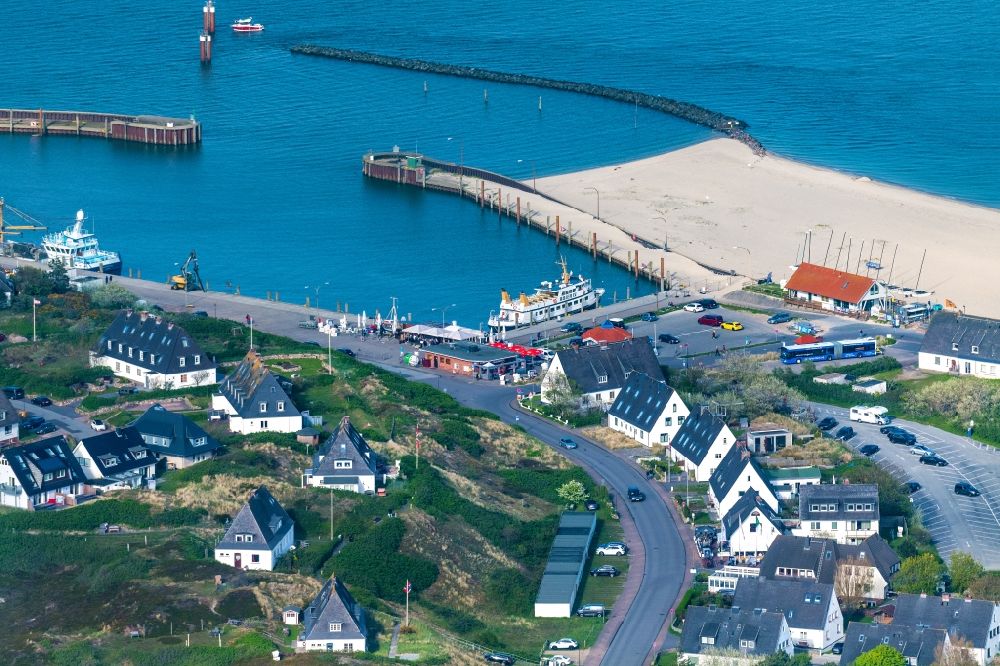 Aerial image Hörnum (Sylt) - Port facilities on the marine coast of the North Sea island of Sylt in the district Hoernum in the state Schleswig-Holstein, Germany