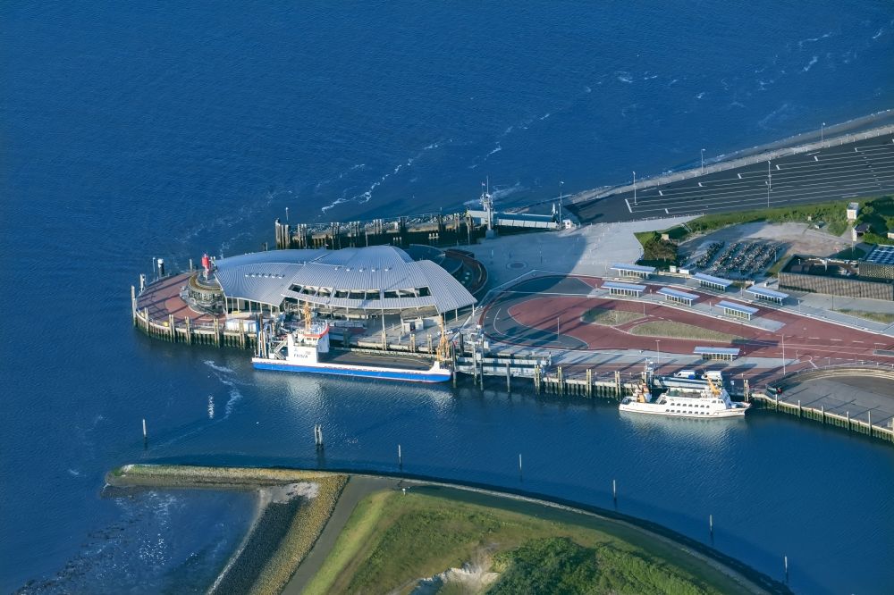 Aerial image Norderney - Port facilities of the East Frisian island of Norderney in Lower Saxony island Norderney in the state Lower Saxony